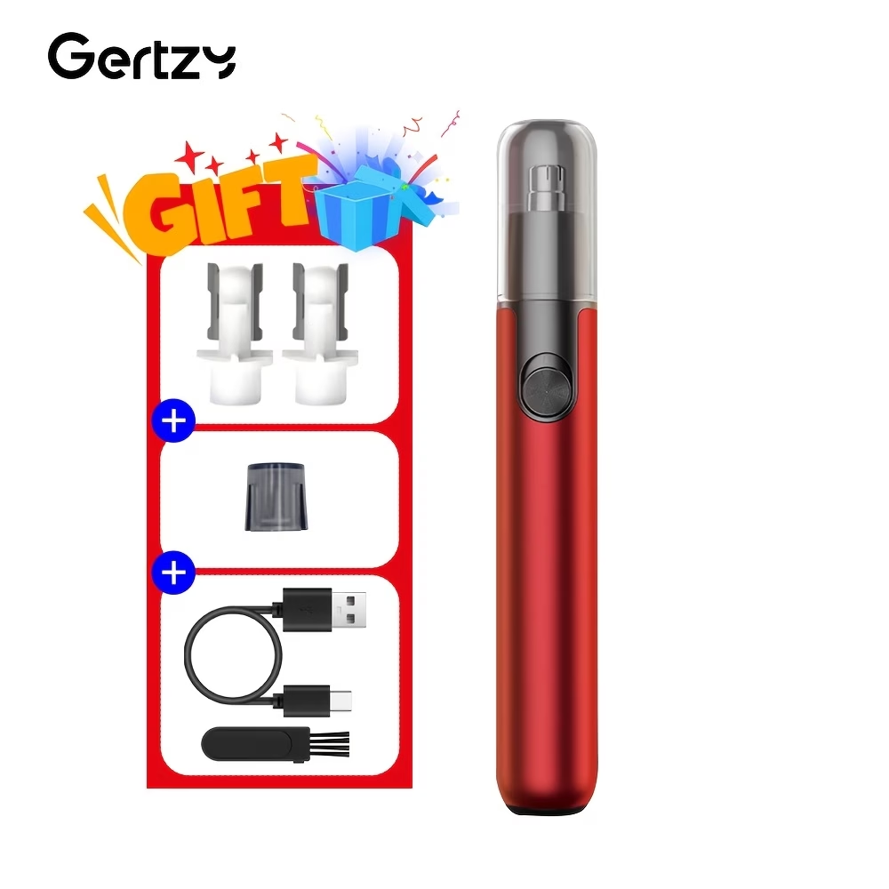 Ear And Nose Hair Trimmer, USB Electric Nose Hair Trimmer, Aluminum, Painless Eyebrow Facial Hair Removal Nose Trimmer, Father'S Day Gift