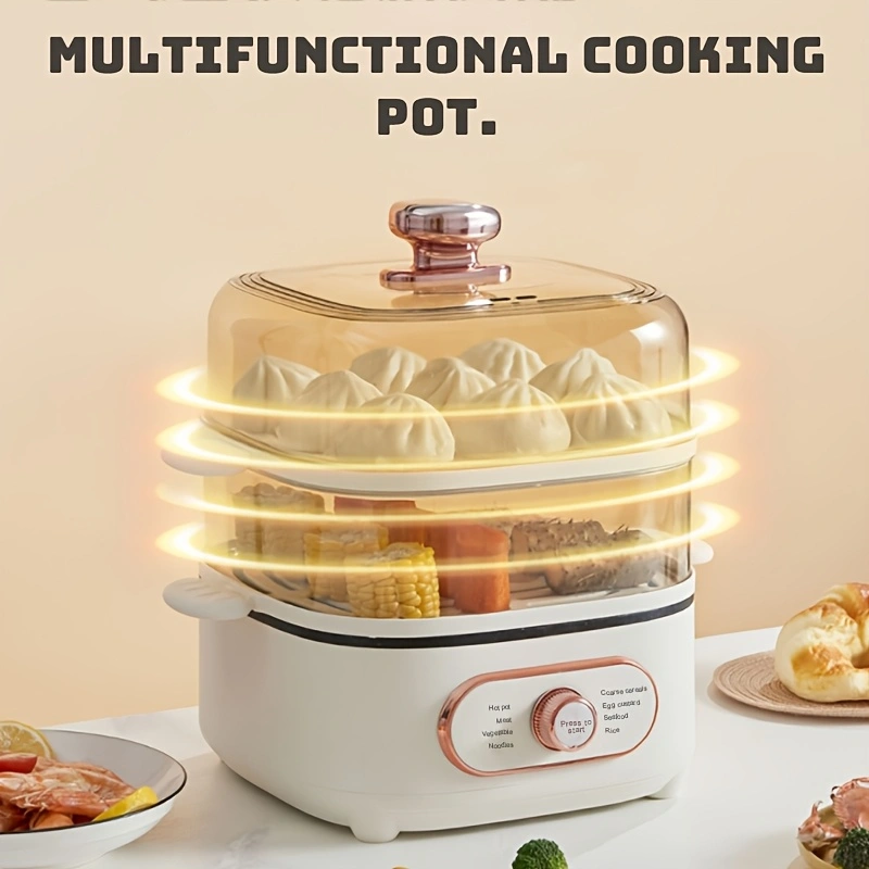 Double-layer steam pot, electric steamer, fully automatic large electric cooker