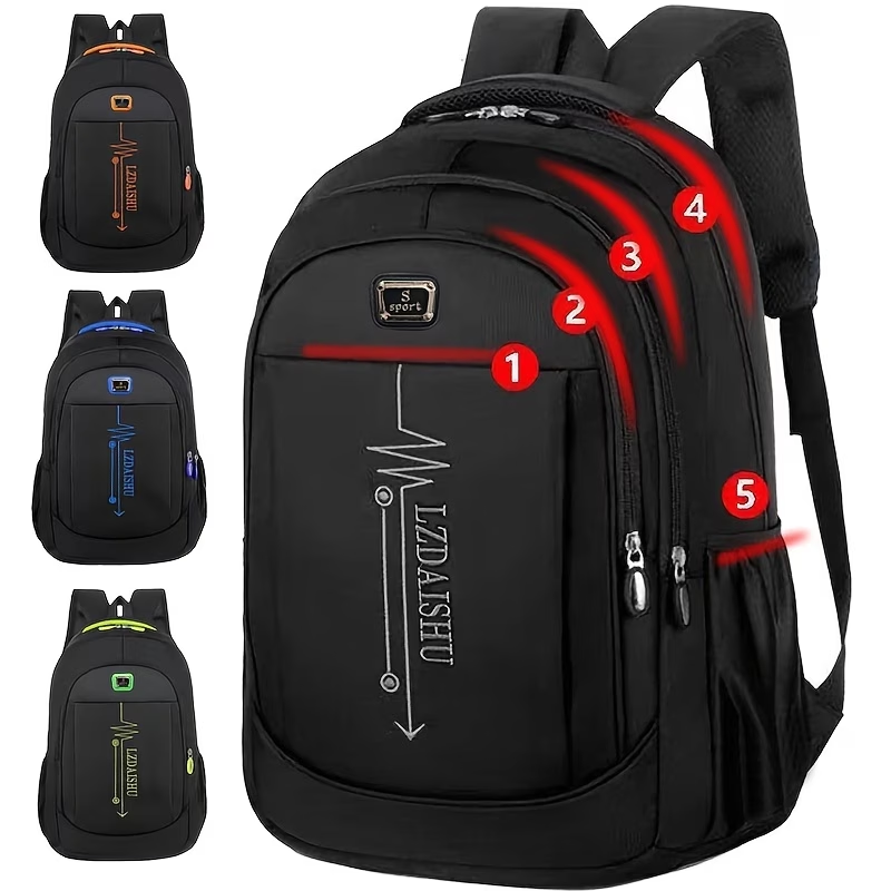 Spring New Style Men'S Casual Business Travel Backpack, Large Capacity School Bag for Women, Laptop Bag for Men [Zipper Pull Direction