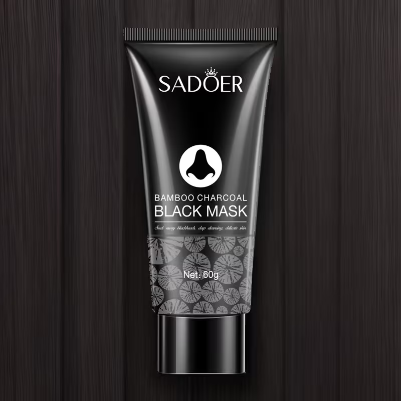 Bamboo Charcoal Cleansing Mud Mask • Deeply Cleanses Pores • Moisturizes the Face • Refines Skin Texture • Ideal for Oily Skin • Suitable for Both Men and Women