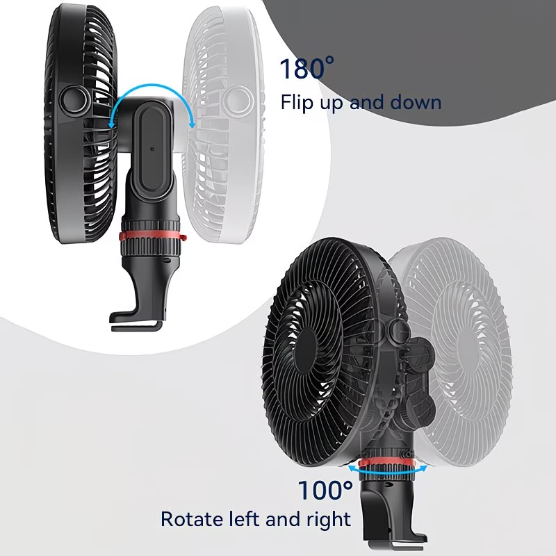 High-power Vehicle Fan, Portable Vehicle-mounted Air Fan with Adjustable Wind Speed, Fast Cooling, Low Noise, Suitable for Cars, Trucks, Vans, Off-road Vehicles, Etc.