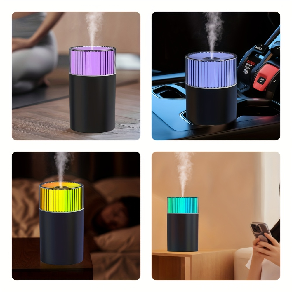 This new nano-atomizing humidifier features two modes, 10 hours of continuous misting, a 300ml large-capacity water tank, a seven-color night light, and quiet operation. Suitable for car, bedroom, and various other scenarios.