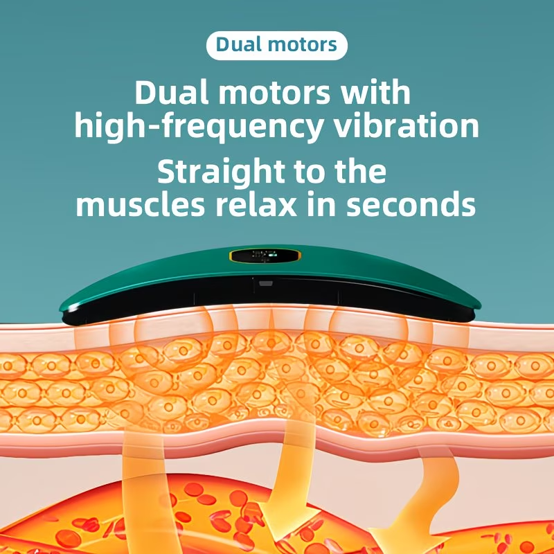 Abdominal Massager, Massage Belt, Multifunctional Home Fitness Equipment, Waist Massager, Uses High-frequency Vibration to Burn Calories, Accelerate Loss, Home Workout Equipment, Tool, Wearable Fitness Device, Ergonomic Design, Sweat-proof Fabric