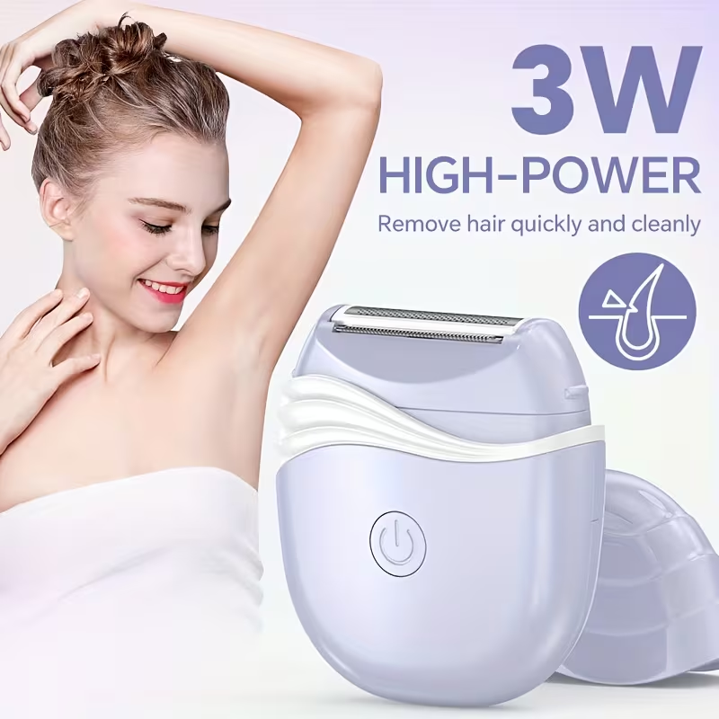 Women'S Electric Shaver, Bikini Trimmer, Leg, Underarm, Cordless Hair Removal Shaver for Face with Detachable Head, Compact Electric Shaver for Women, Father'S Day Gift
