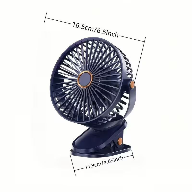 Summer USB Charging Portable Fan, Can Be Clipped, Stood, Or Hung, 4 Colors Optional, 5 Wind Speed Levels Adjustable, Multi-Angle Adjustable, Comfortable Cooling, Detachable And Washable, Suitable for Home, Office, Outdoor, Dormitory, Gift Giving