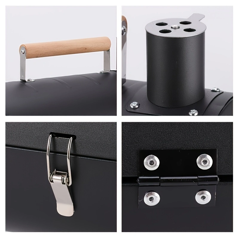 Double-sided barbecue grill, charcoal barbecue rack, outdoor chimney stove, outdoor camping barbecue grill