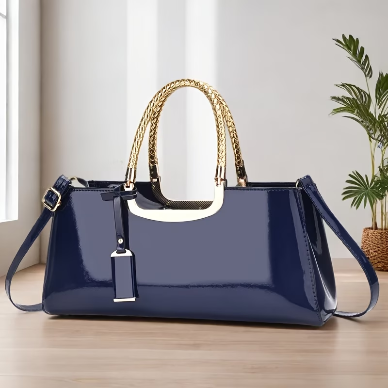Charming Shiny Patent Evening Clutch - Premium Handbag for Parties And Weddings - Women'S Fashion Evening Bag