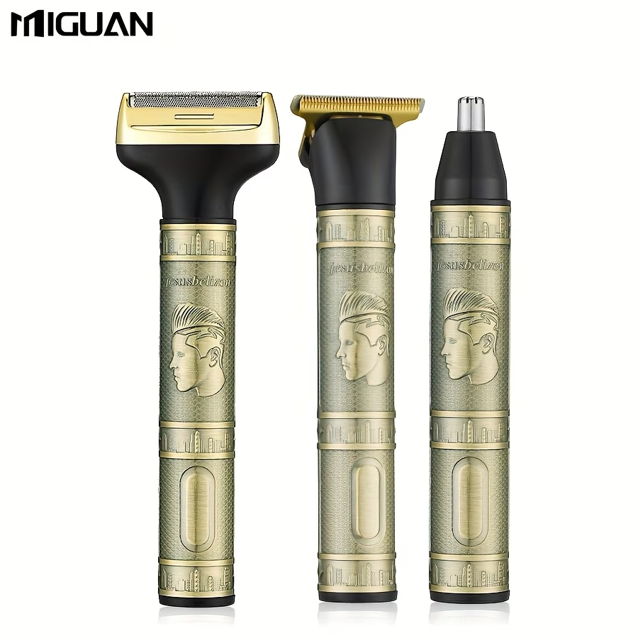 3-In-1 Professional Hair Grooming Kit for Men: Trim, Shave, And Style with A Cordless Electric Razor!