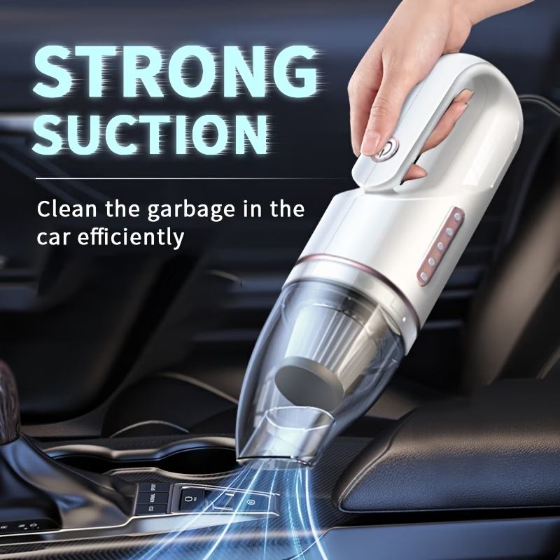 High-power Mini Handheld Car Vacuum Cleaner| Easy To Clean Pet And Car Dust, Low Noise, Multiple Accessories, Super Suction And Portable Cleaning Vacuum Cleaner, No Need For Batteries To Clean, Without Battery