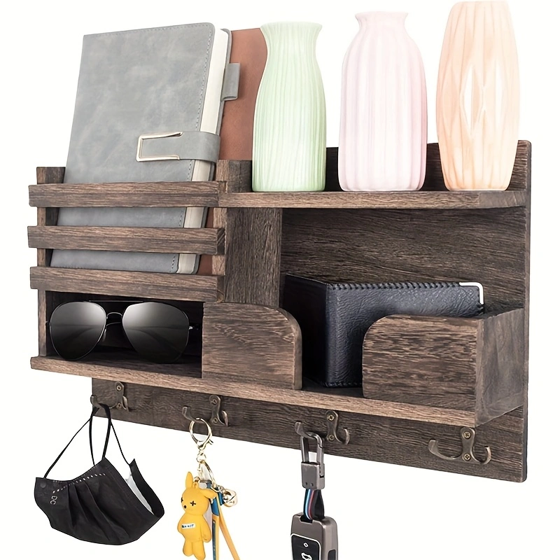 Multi-purpose solid wood multifunctional storage and organization rack