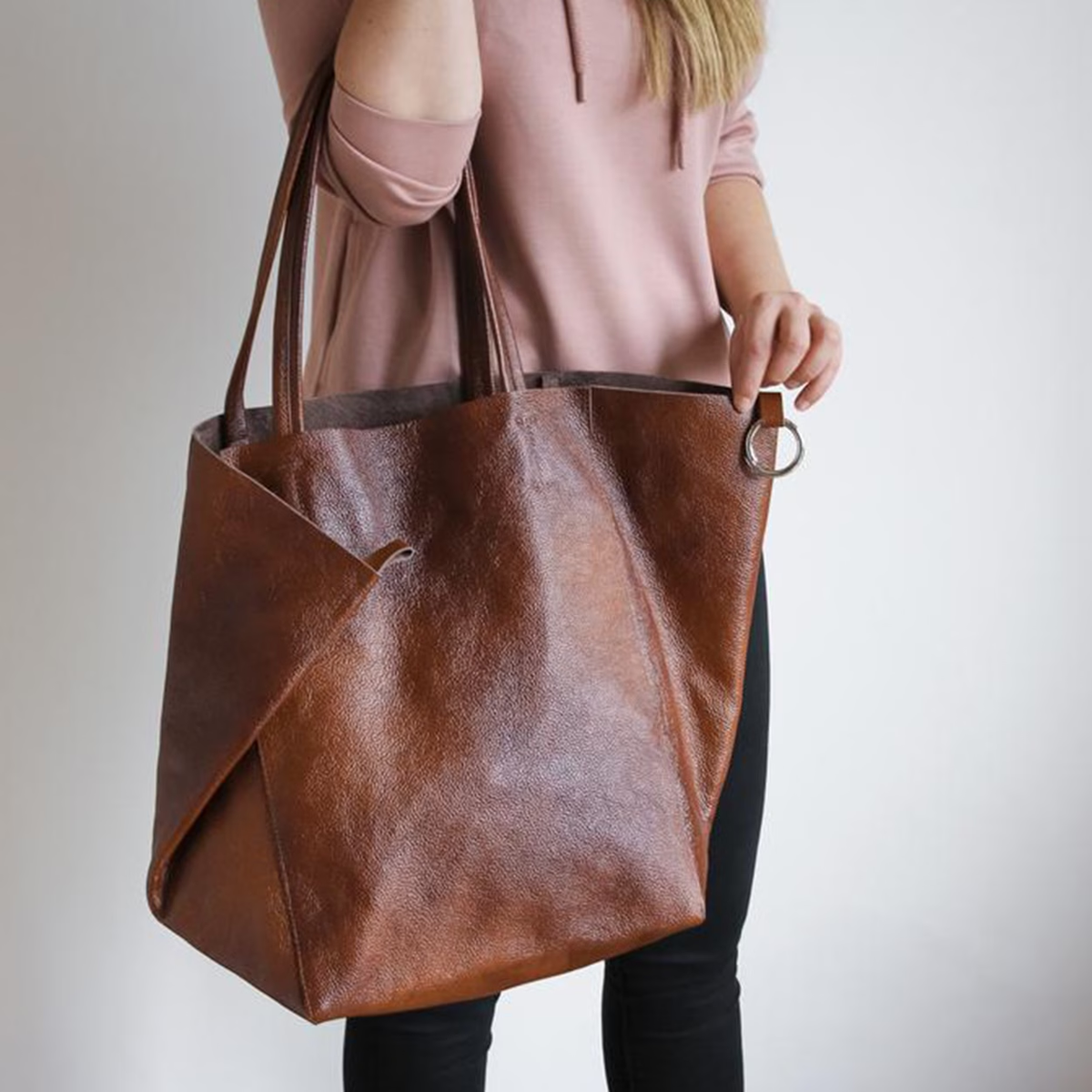 Retro 2 Set Bag Shoulder Bags High Capacity Tote Bags Metal Button Handbags Solid Color Beach Bag for Ladies
