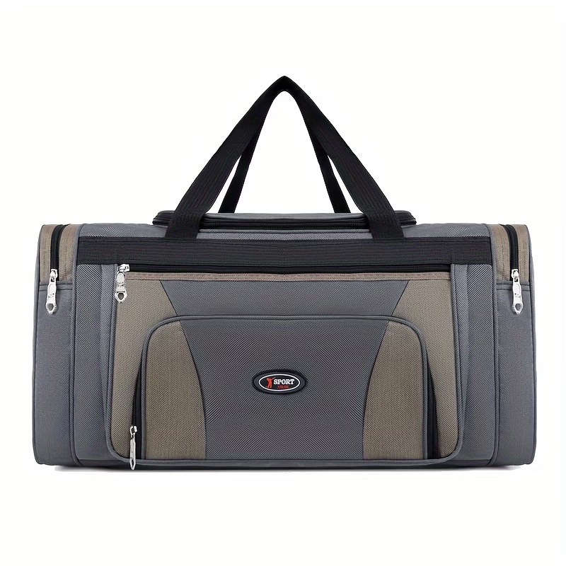 Large Tote Bag/handbag, a Single-piece Solid-color Nylon Zippered Travel Tote Bag with Large Capacity, Adjustable Shoulder Strap for Single-shoulder or Crossbody Wear, Luggage Bag, Multi-functional Backpack for Outings and Travel