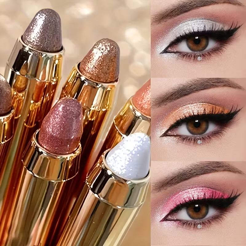 6pcs Set of Shimmering Eyeshadow Sticks with Dual-Ended Design, Shimmery & Glitter Finish for Effortless Eye Makeup – Perfect for a Sophisticated Look, Makeup Eyeshadow Palette, Makeup Stick, Eyeshadows for Women, Glamorous Look, Party Makeup