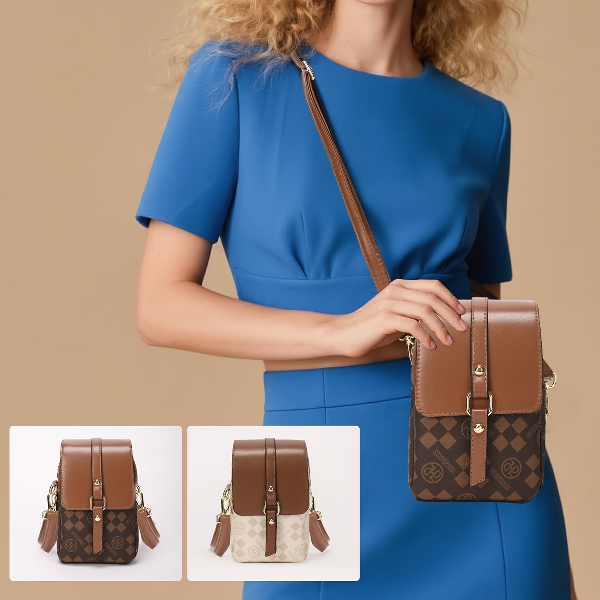 Women'S Mini Crossbody Bag - Fits Phone & Wallet, Adjustable Strap, Everyday Casual Shoulder Purse
