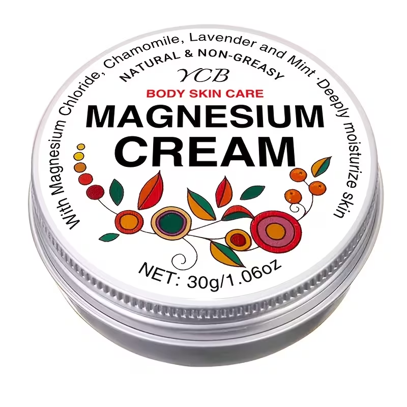 Magnesium Cream, Care for Joint Skin, 72-hour Deep Moisturizing, with Chamomile, Shea & Lavender, Easily Absorbed, Non-greasy, 30g / 1.06oz, Joint Skin Care Cream