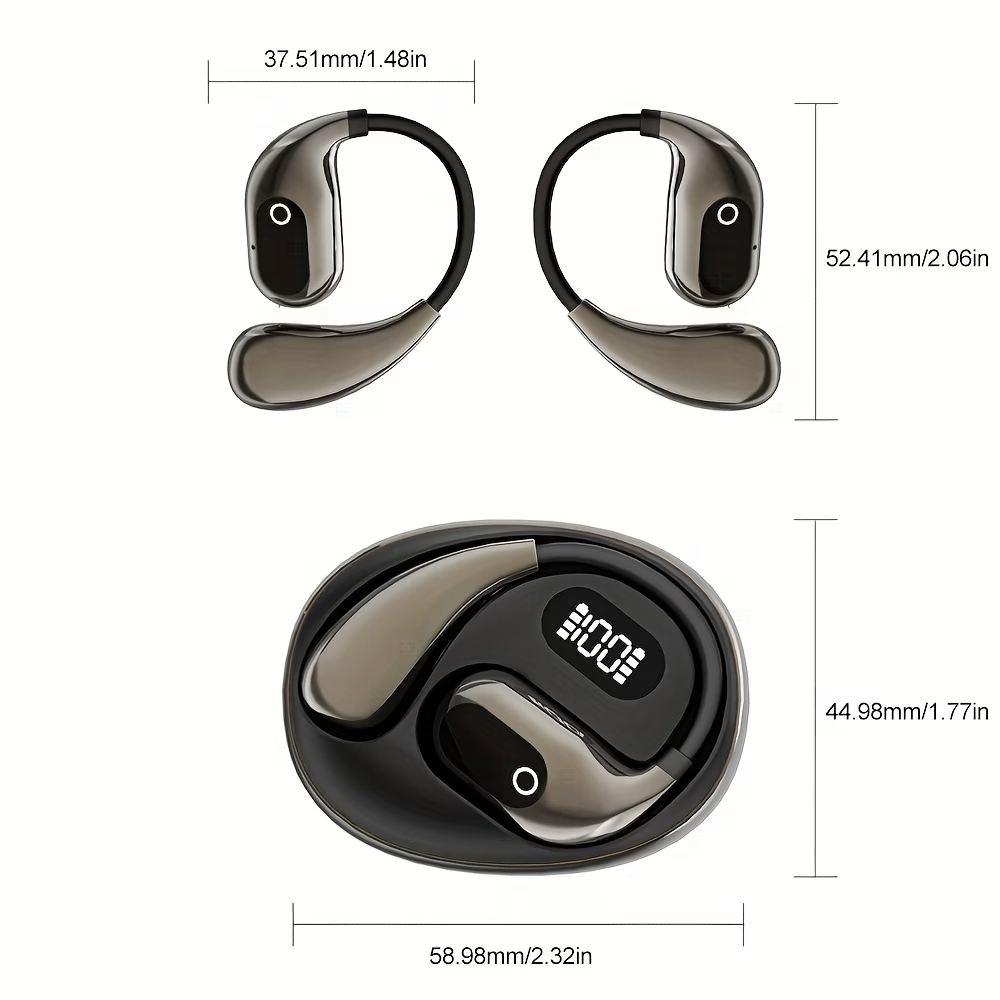 AI Real-Time Translation Earbuds Noise Cancelling & Charging Case, Smart Translator for Smartphones - Compatible, -C Charging, Ideal for Travel, Business & Meetings