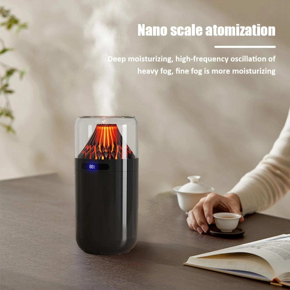 Cute Mini Humidifier with Colorful Ambient Light, USB Powered Small Mist Humidifier for Desk Car Bedroom