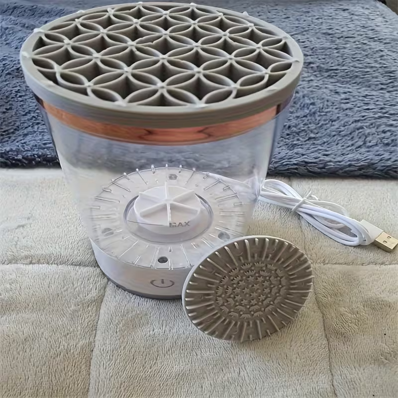 Makeup Brush Washer & Dryer with Fast Drying System, Compact Design for Home & Travel, Ideal Gift for Women & Beauty Tools Care