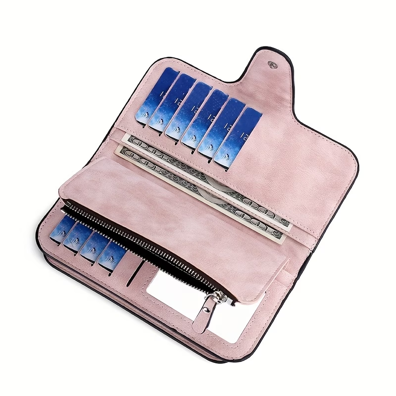 Retro Minimalist Short Walet, Solid Color Clutch Credit Card Case, Multi Card Slots Wallet