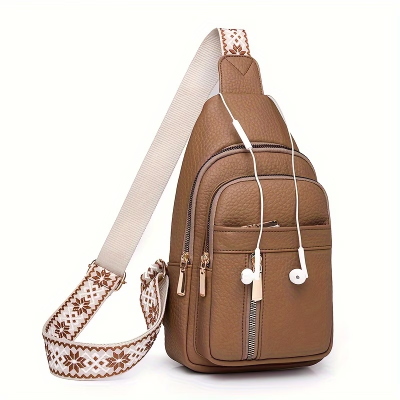 Women'S Vintage Versatile PU Crossbody Bag, Casual And Stylish with Multiple Pockets And Large Capacity Shoulder Bag