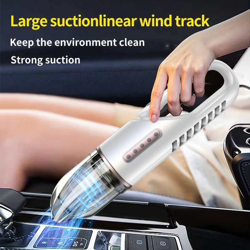 High-power Mini Handheld Car Vacuum Cleaner| Easy To Clean Pet And Car Dust, Low Noise, Multiple Accessories, Super Suction And Portable Cleaning Vacuum Cleaner, No Need For Batteries To Clean, Without Battery