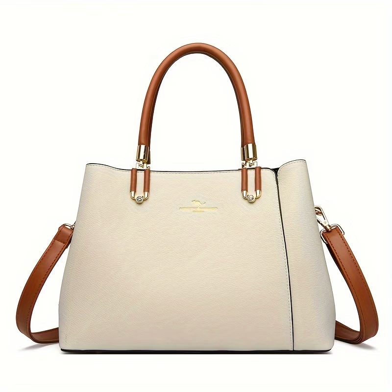 Ladies' Handbag, Fashionable Large-Capacity Elegant Commuter Bag with Detachable and Adjustable Shoulder Strap, Can Be Worn as a Shoulder or Crossbody Bag