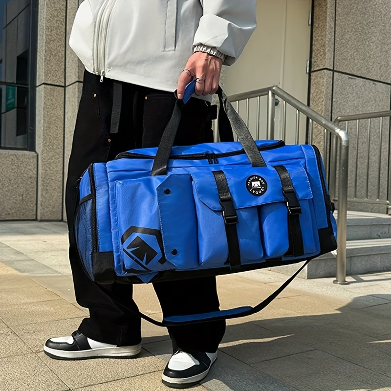 Hidden Strap Large Capacity Travel Backpack, Detachable Single Shoulder Crossbody Bag Strap, Multifunctional Sports Fitness Bag, Independent Shoe Compartment, Large Main Pocket, Front Storage Bag with Side Zipper Pockets