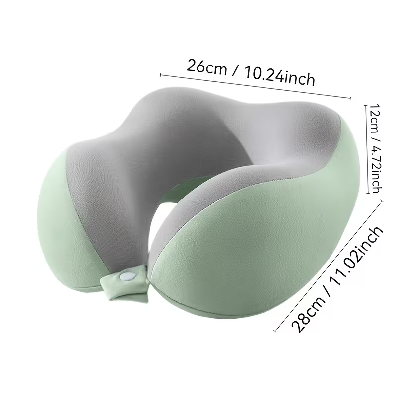 Ergonomic U-Shaped Neck Pillow with Storage Bag - Memory Foam Travel & Office, Removable & Machine-Washable Cover, Lightweight Portable Cervical Pillow for Airplane, Car, Bed - Compression-Fit Design for S (No Power Required) Sinterklaas