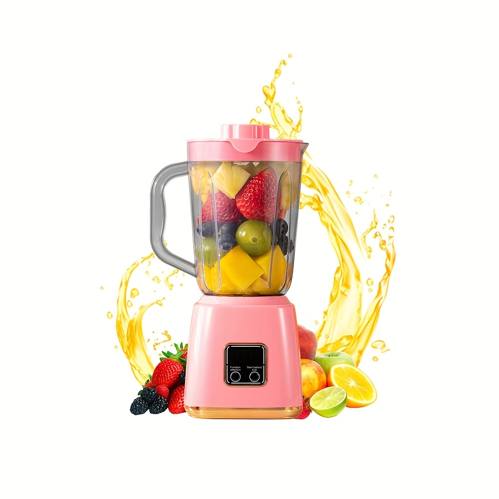 This multi-functional household food processor/food blender/juicer/vegetable blender features a 10-blade stainless steel blade, one-button start, rapid juicing, and a cordless, convenient design.
