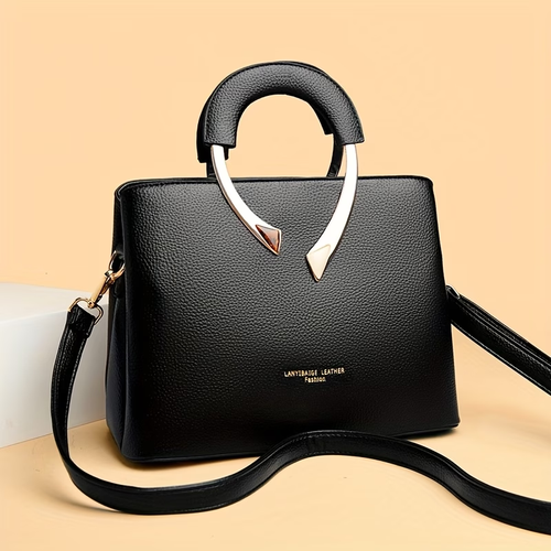 1 Light Luxury Minimalist Style Metal Decorative Handbag |, Zipper Closure, Removable Strap, Suitable for Multiple Scenarios, Multiple Carrying Methods, Lining, Vintage Style