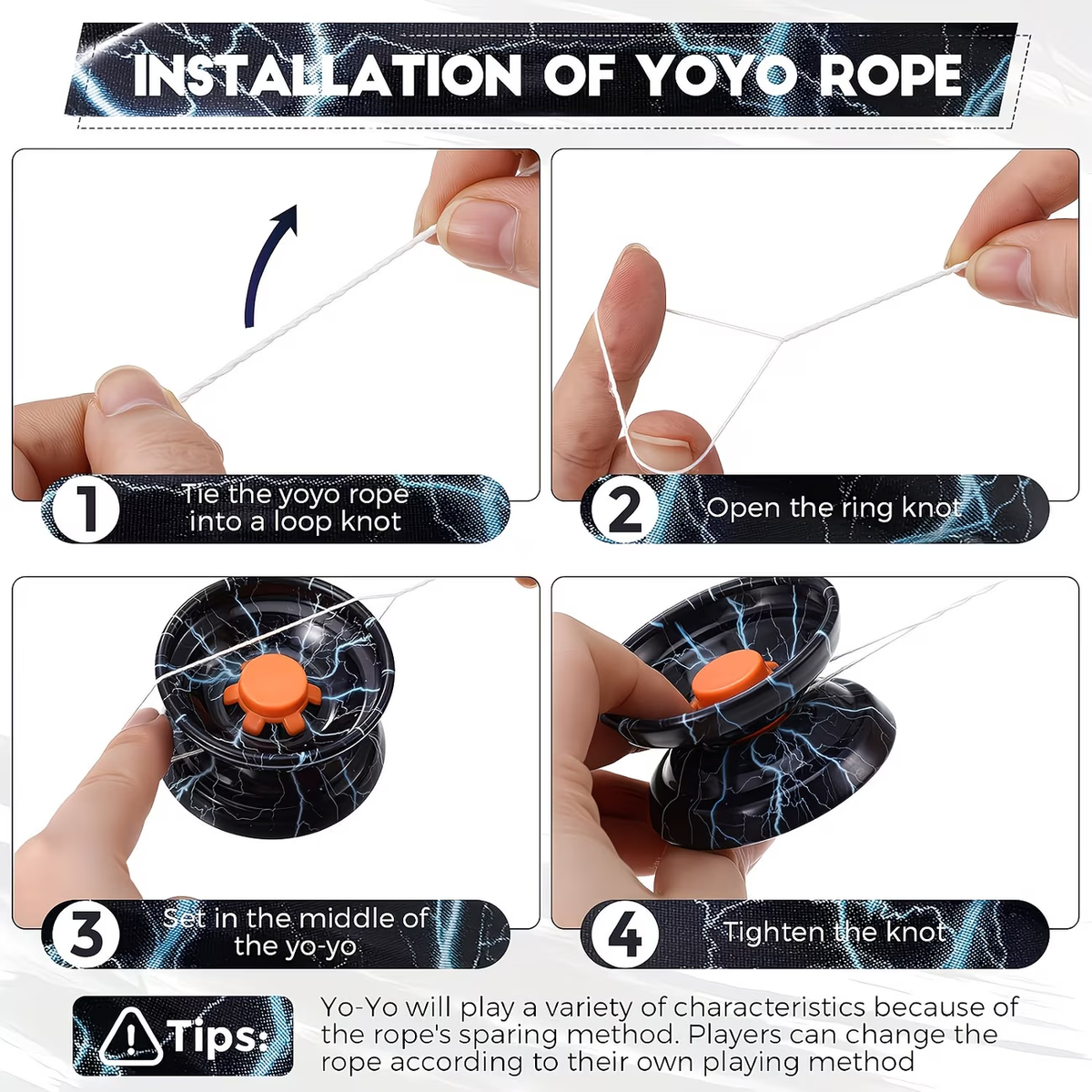 5pc High-Speed Metal Yo-Yo with Rotating Rope - Detachable DIY Yo-Yo Suitable for Beginners & Experts, Spin for Performances, Spinning Demonstrations, Casual & Competitive Use