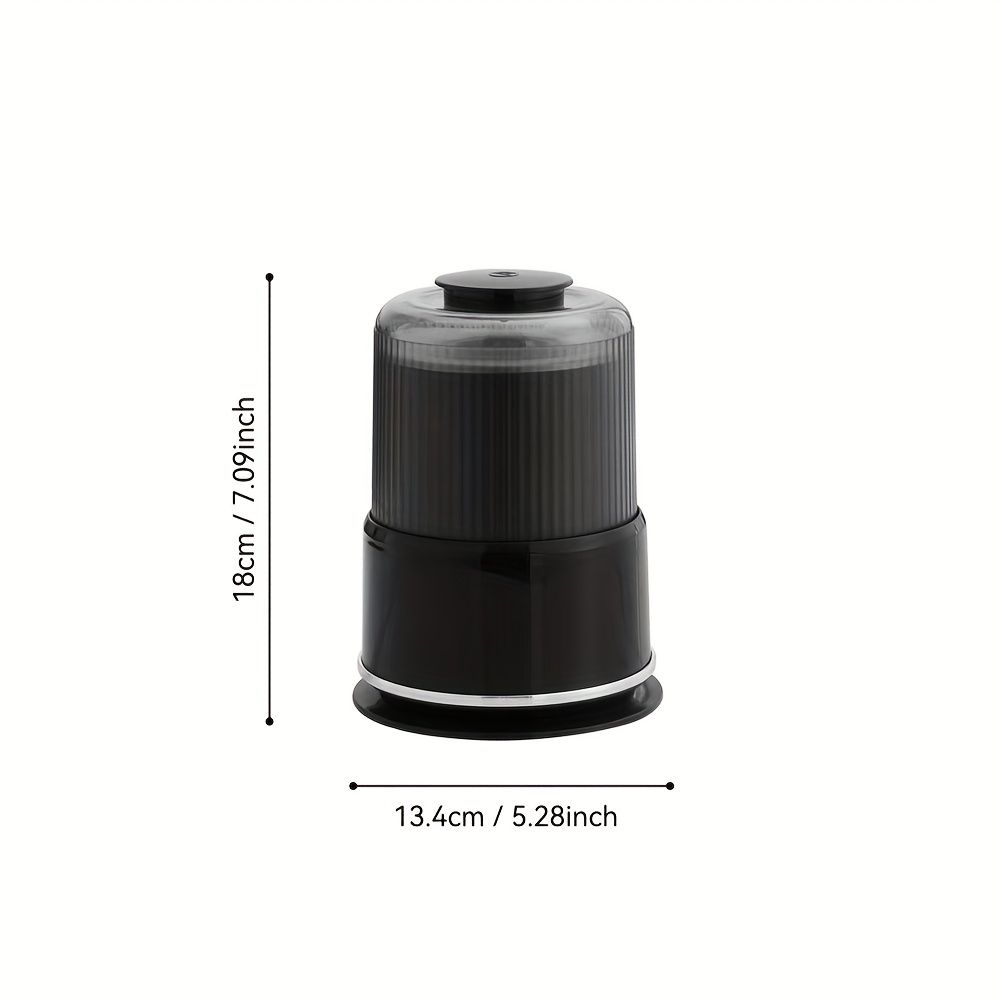 Household electric grinder with stainless steel blade, multi-functional grinder for coffee, spices, and nuts.