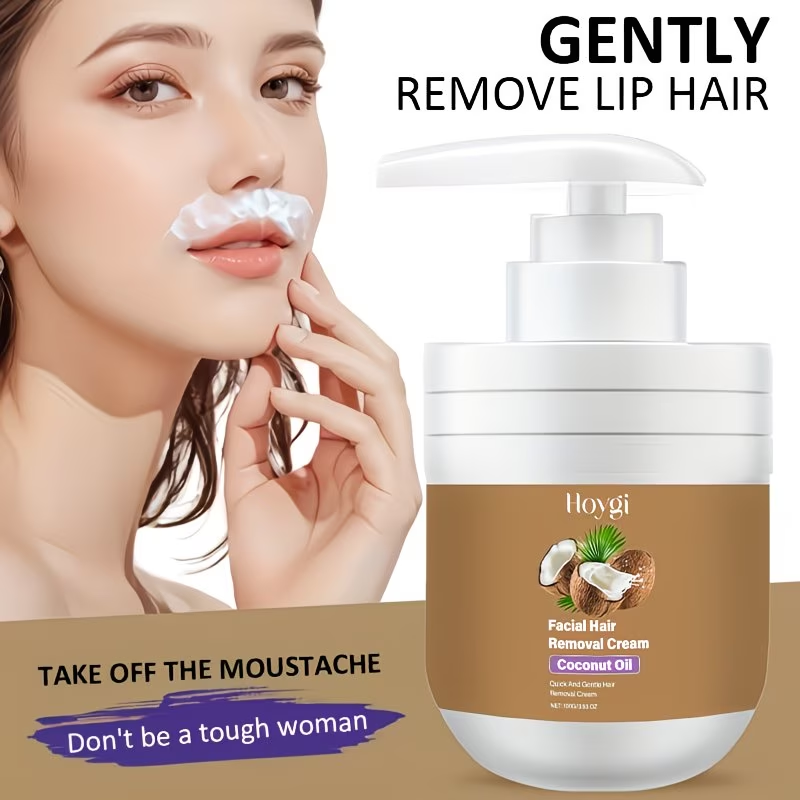 100G Summer Coconut Facial Gentle Hair Removal Cream, Facial Hair Removal Men'S And Women'S Lip Hair And Mustache Gentle And Non-Irritating