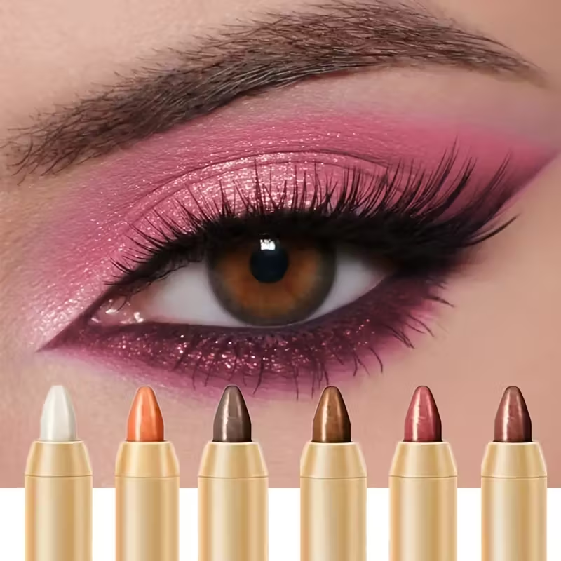 6pcs Set of Shimmering Eyeshadow Sticks with Dual-Ended Design, Shimmery & Glitter Finish for Effortless Eye Makeup – Perfect for a Sophisticated Look, Makeup Eyeshadow Palette, Makeup Stick, Eyeshadows for Women, Glamorous Look, Party Makeup