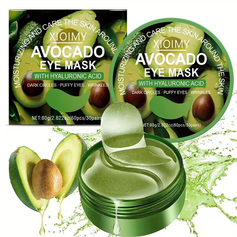 60pcs of Xioimy Avocado Collagen Eye Masks, Highly Moisturizing, And. No Refrigeration Needed, Suitable for All Seasons, Unisex, Eye Care, Moisturizing And, Skincare Routine, Skincare Enthusiasts, Skincare Products, Nourishing Care