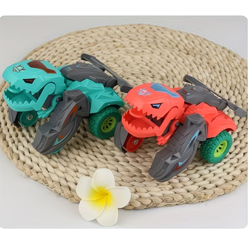 Transforming Dinosaur Car Toys, 2-In-1 Automatic Dinosaur Transform Car Toy, Dinosaur Transformer Toy for Kids Christmas, Halloween, Thanksgiving Gifts