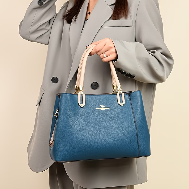 Ladies' Handbag, Fashionable Large-Capacity Elegant Commuter Bag with Detachable and Adjustable Shoulder Strap, Can Be Worn as a Shoulder or Crossbody Bag