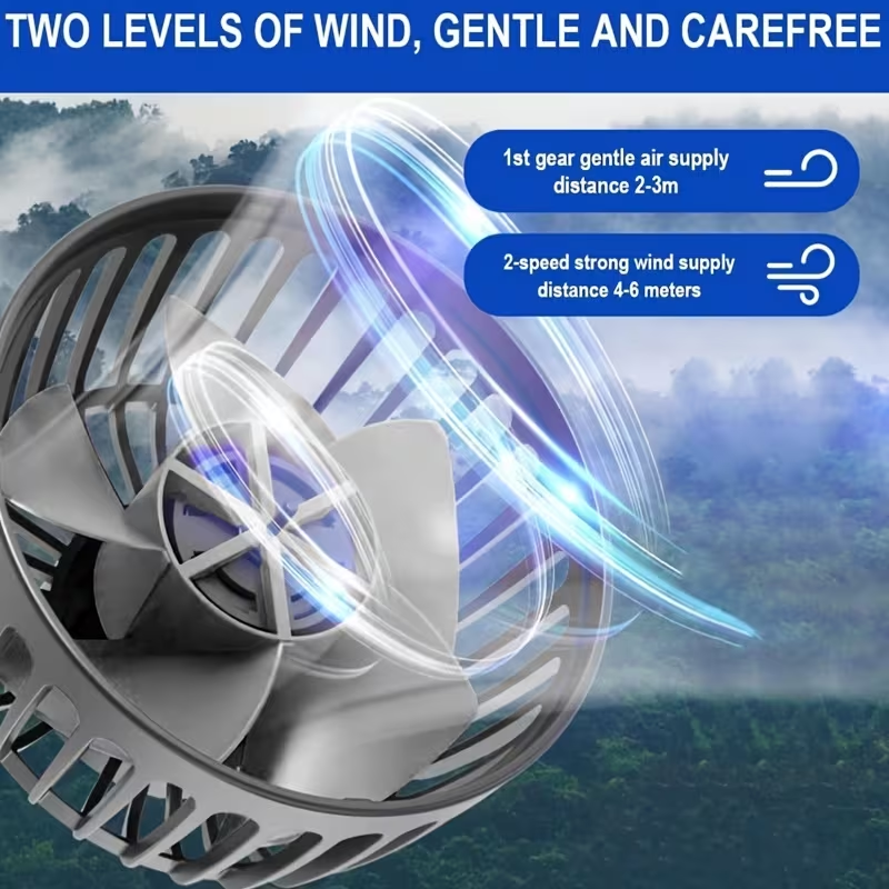 Portable Car Air Conditioning Fan, USB Powered, Desktop Fan, Exhaust Fan, Powerful Airflow, Quiet Mode, Suitable for Home, Outdoor, School, And Office Use. Batteries Not Included.