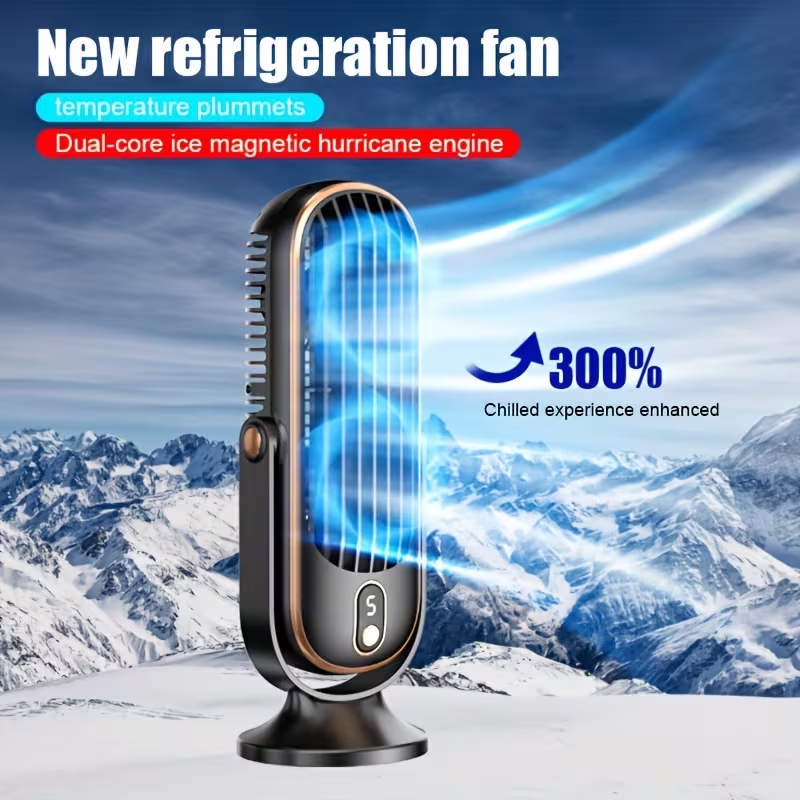 Portable Air Conditioner And Cooler - Dual Motor 5-Speed 720 Degree Surround Cooling Blower | Ultra Quiet USB Desktop Fan for Home Office Bedroom Travel Camping RV Outdoor | Valentine'S Day Christmas Gifts for Family Women Men Kids