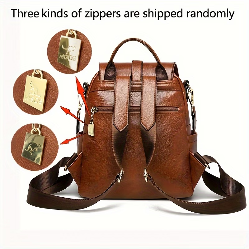 Fashion Easy Women'S Large Capacity Backpack Versatile Soft Trendy Casual Dual-Use Commuter Bag