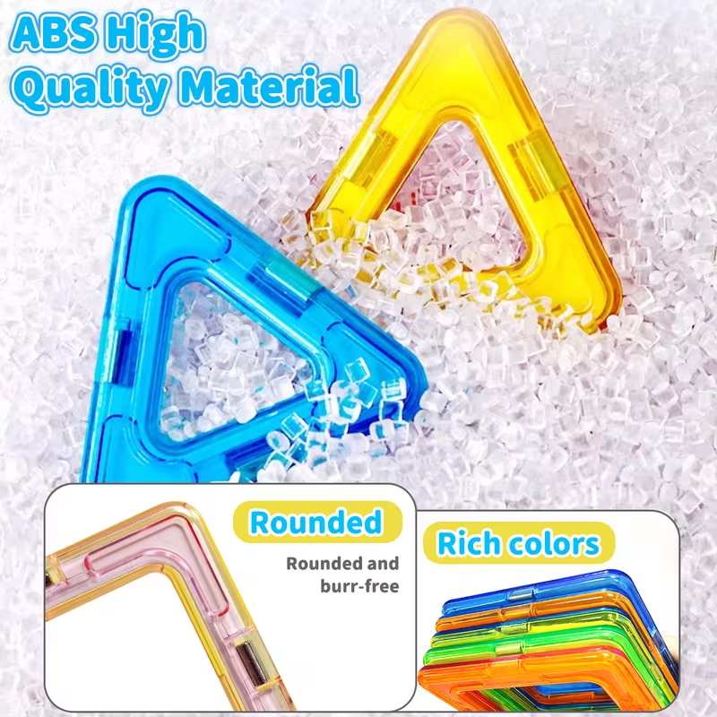 Magnetic Building Blocks Set for Kids - 30/65pcs, Stem Educational Construction Toy, Abs Material, Large Size, Creative Learning Gift for Children Random Color/Style