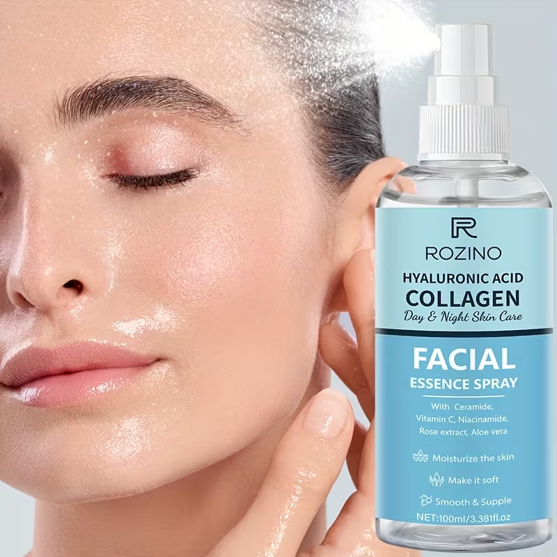 This Facial Essence Spray Contains Hyaluronic Acid And Collagen, Providing Instant Hydration. It Helps to Lift And Firm The Skin, Smooths Out Texture, And Dark Spots And Wrinkles. Suitable for Addressing Skin Redness, Dullness, Enlarged Pores
