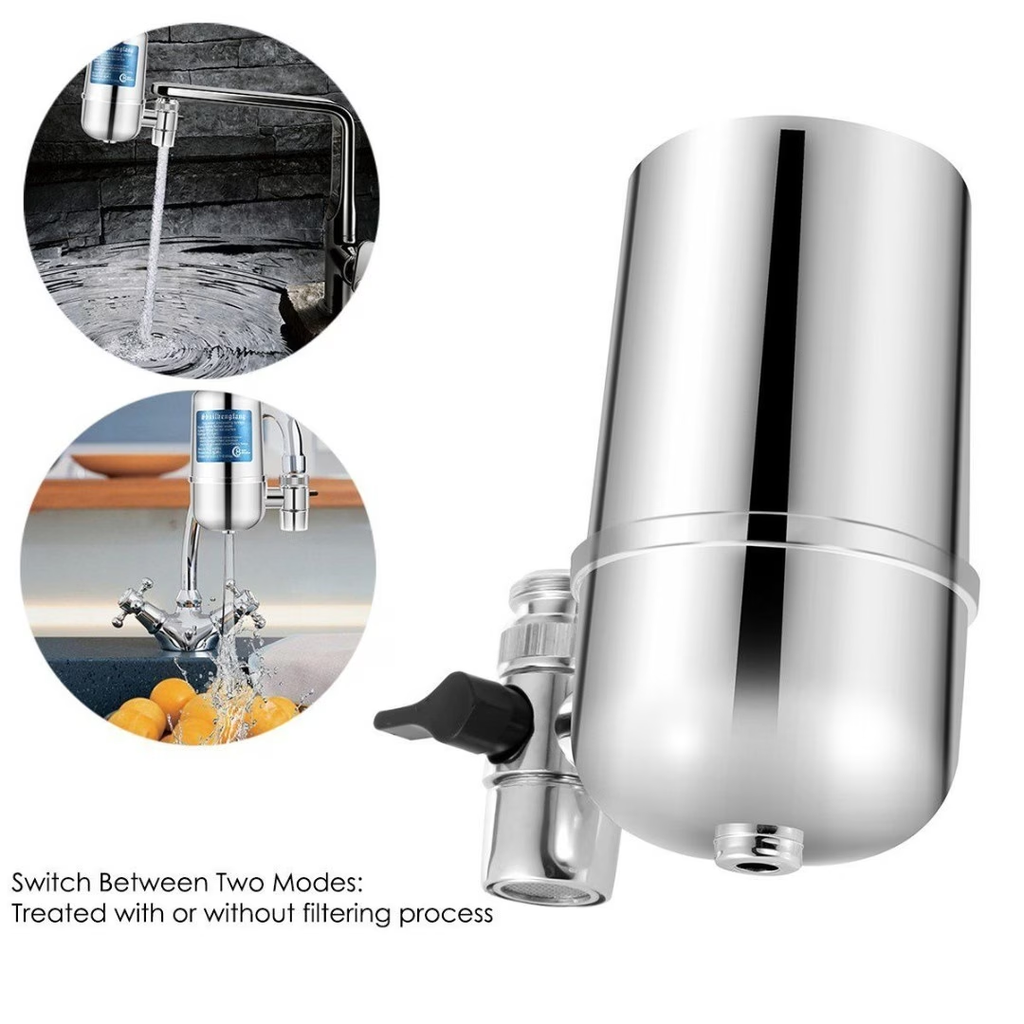 TURAOHU Faucet Water Filter Faucet Mount Water Filtration System Household Kitchen Water Purifier Tap Water Filter