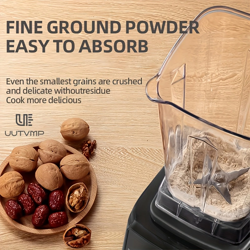Household Multi-functional Nutrition Juicer & Smoothie Blender, 10 Seconds Ice Crushing, Easy to Clean, Push Button Operation, 8-Blade Stainless Steel Cutter, Comes with 1 Cleaning Brush, EU Plug, 2L Large Capacity, 15 Speed Levels