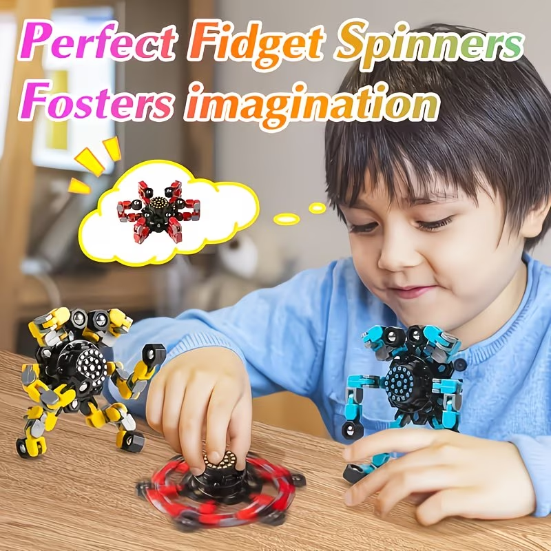 12pcs of Deformed Finger-Top Spinning Toys, Gift Package | Ideal Choice for Birthday, Graduation Ceremony, Christmas And Party Gifts for Teenagers And, Halloween Gift Prizes