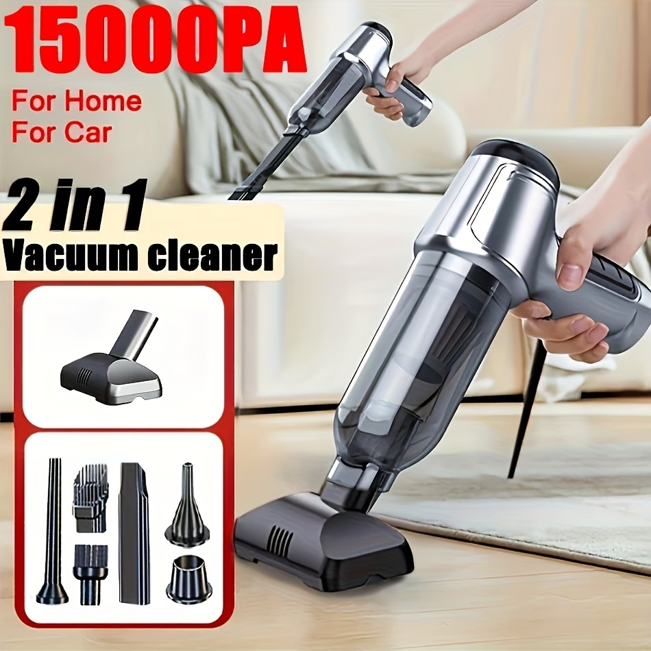 2In1 Cordless Handheld Vacuum Cleaner High Power Vacuum Cleaner Car Vacuum Blowing All-In-One Machine Portable Powerful Vacuum Cleaner with Household Dust Removal Floor Brush Head