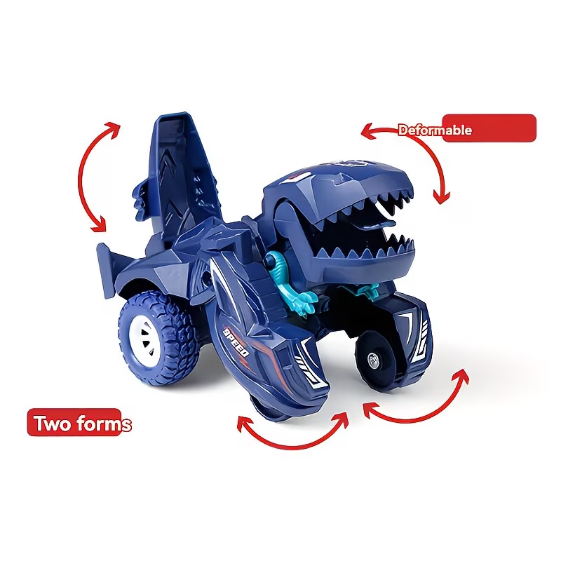 Transforming Dinosaur Car Toys, 2-In-1 Automatic Dinosaur Transform Car Toy, Dinosaur Transformer Toy for Kids Christmas, Halloween, Thanksgiving Gifts