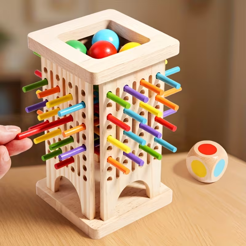 Wooden Stick Toys, Wooden Educational Toys, Interactive Board Games for Multiple Players, Parent- Games, Fostering Logical And Spatial Thinking, Birthday Gifts, Perfect Presents for Various Holidays
