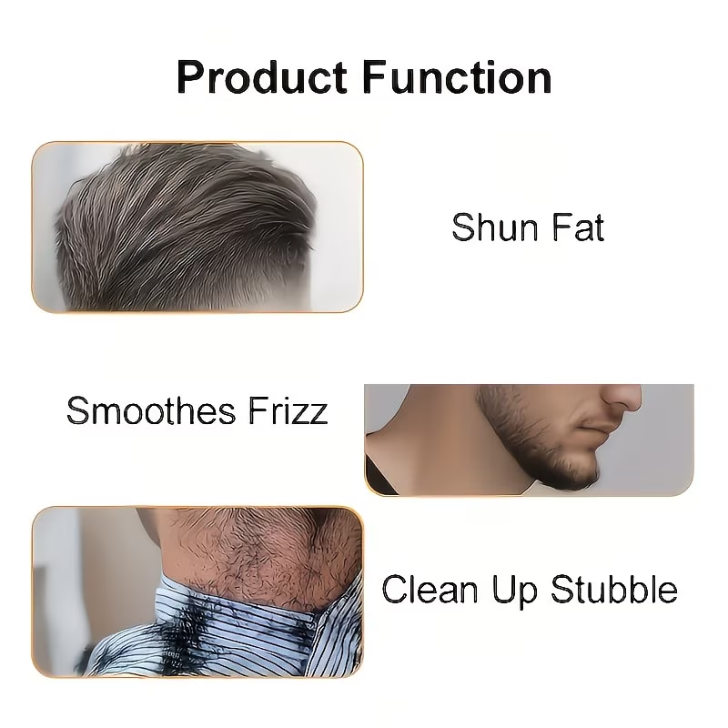Men's Cordless Electric Hair Clippers & Beard Trimmer with LCD Screen, USB-Rechargeable Cordless Grooming Kit, T-Blade Trimmer with Guide Comb Suitable for Hair, Shaving, and Scalp Trimming