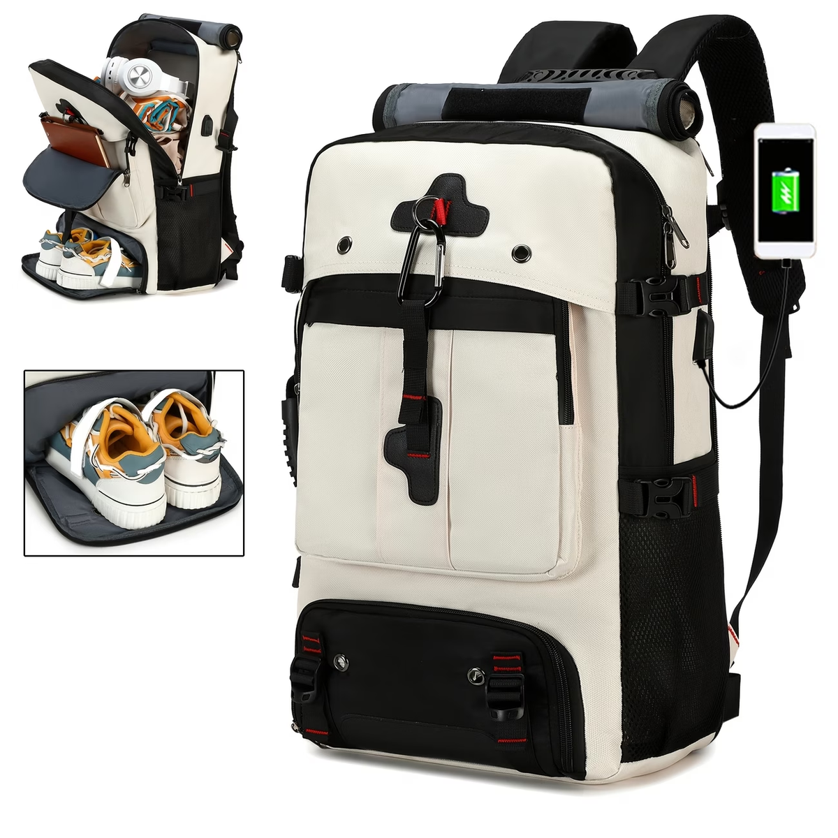 Women'S Travel Backpack, Large Capacity Carry-On Bag, Airline-Approved Backpack with Shoe Compartment, 17-Inch Laptop Backpack, Business Work Gym Weekend Bag, Can Be Used As a Single Shoulder Or Double Shoulder.